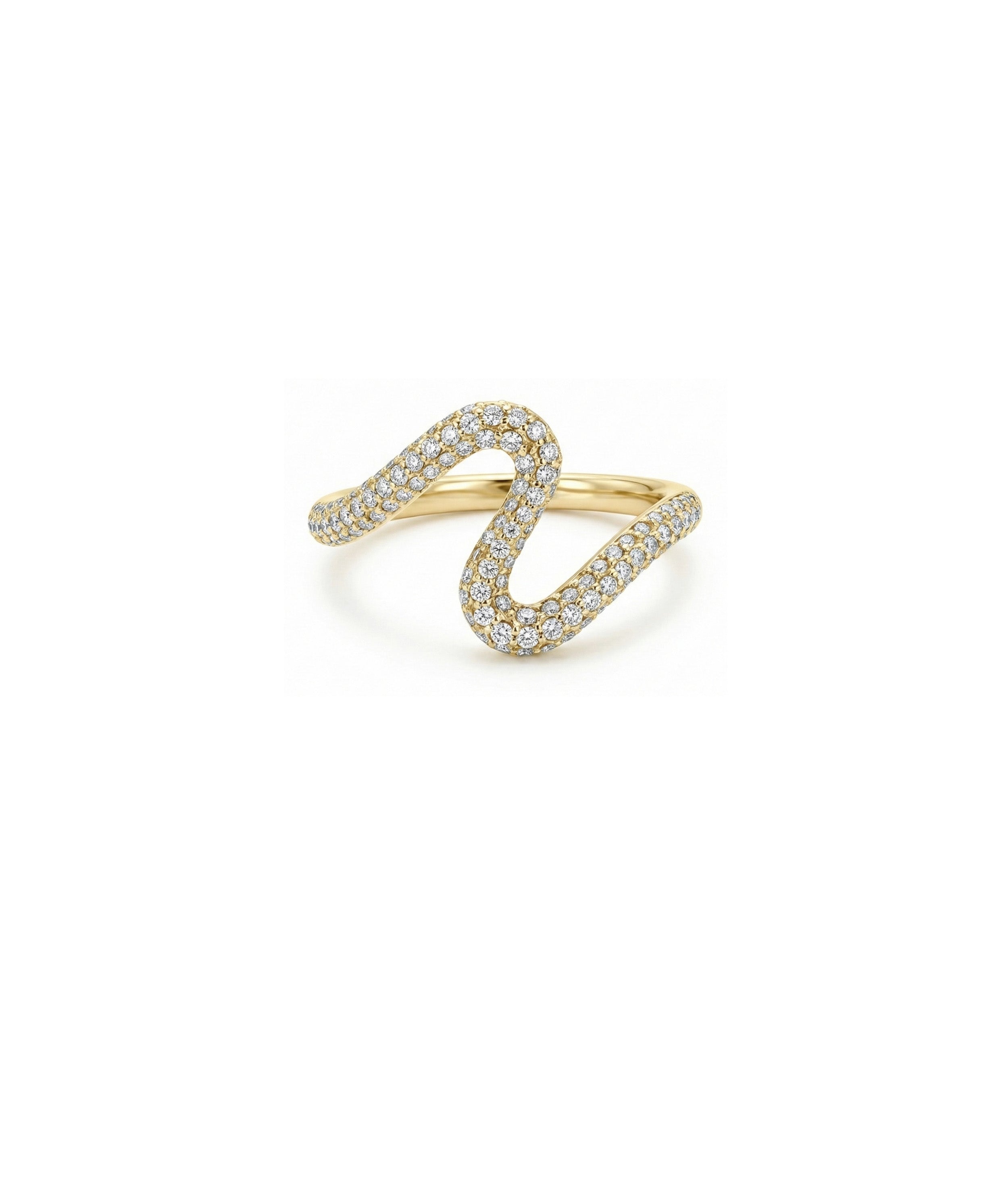 Twist Pave Diamond Ring