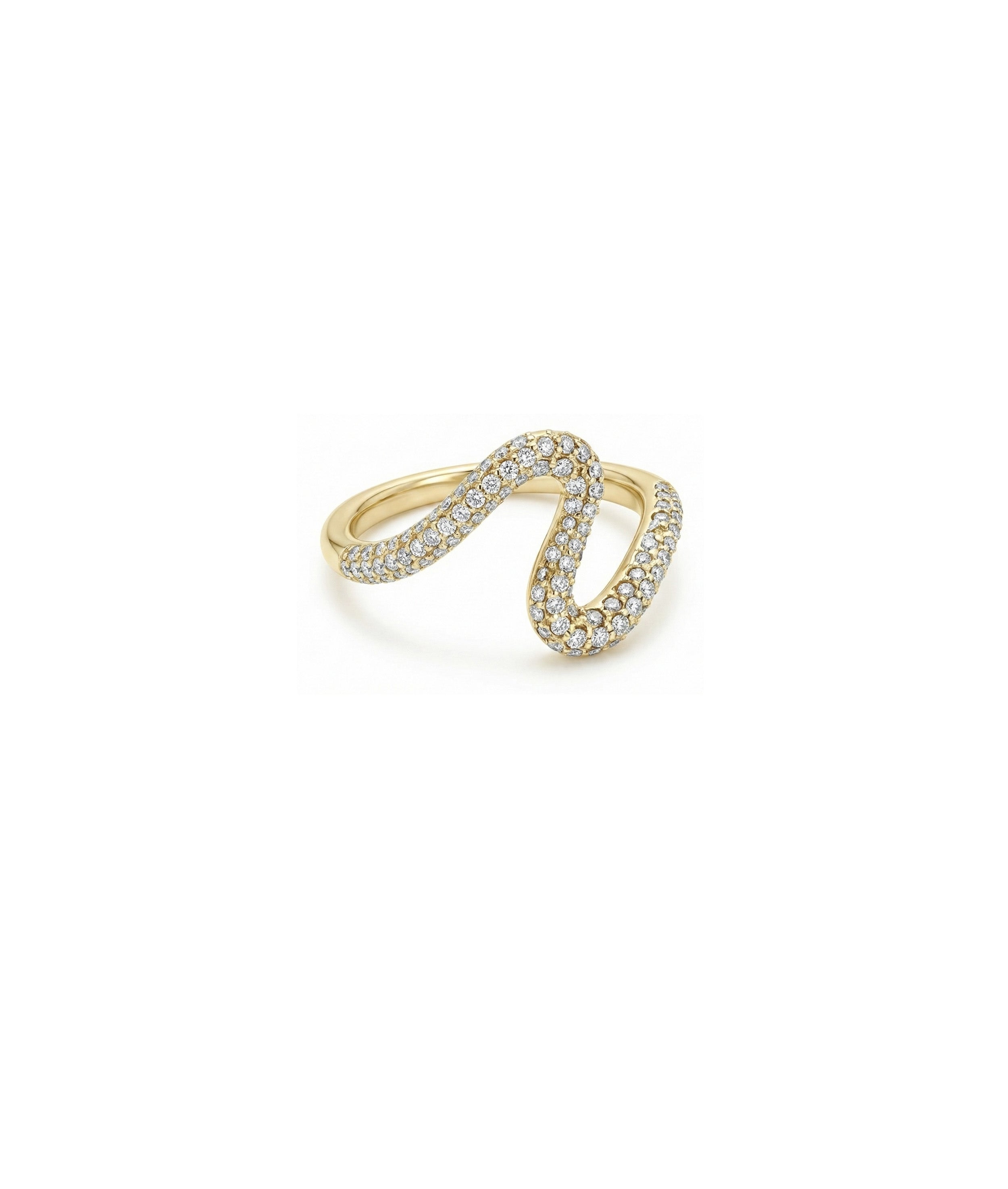 Twist Pave Diamond Ring