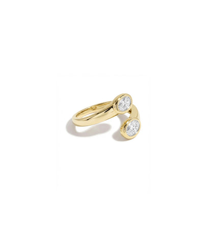 Bypass Oval Solitaire Ring