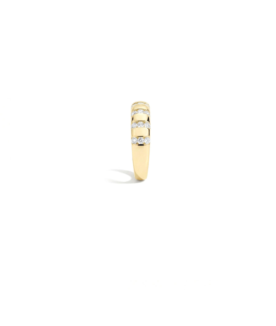 Striped Diamond Ring