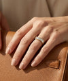 Emerald Cut Wave Band Ring