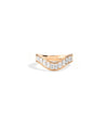 Emerald Cut Wave Band Ring