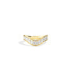 Emerald Cut Wave Band Ring