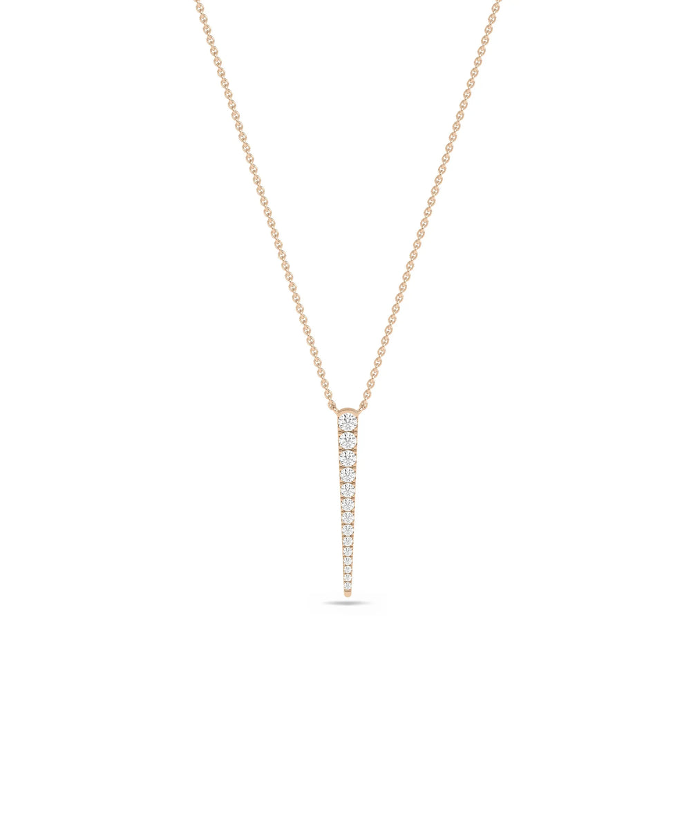 Rose gold Diamond Drop featuring substantial sparkle