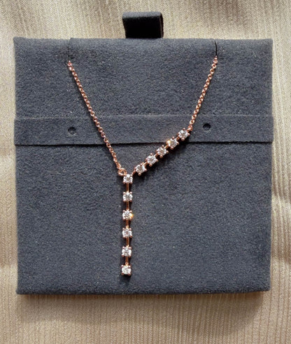 Y shape studded diamonds 0.50 ctw half-carat close-up