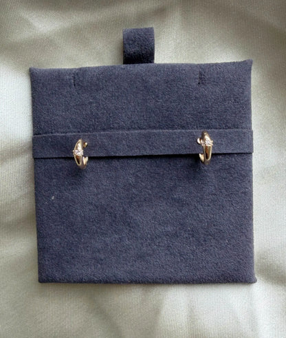 Diamond Dome Hoop Earring