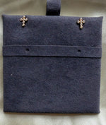 Diamond Cross Stud Earring