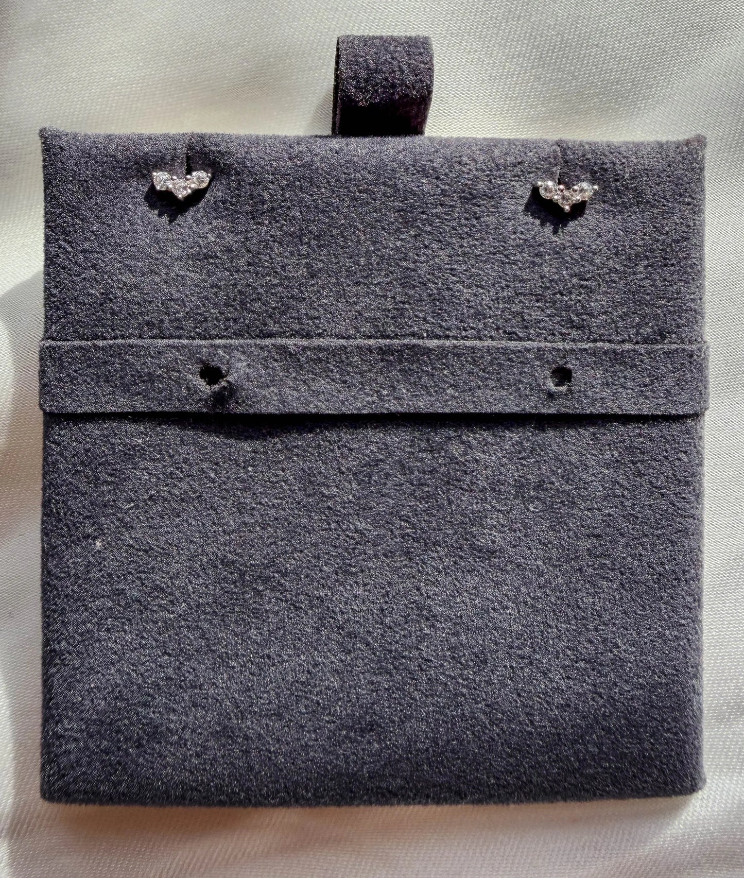 Diamond Chevron Stud Earring