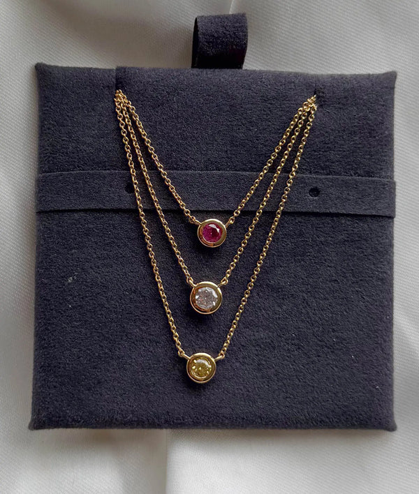 Birthstone Bezel Solitaire Necklace alternate view