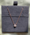 Solitaire Halo Necklace