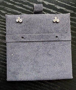 Three-Stone Diamond Stud Earrings