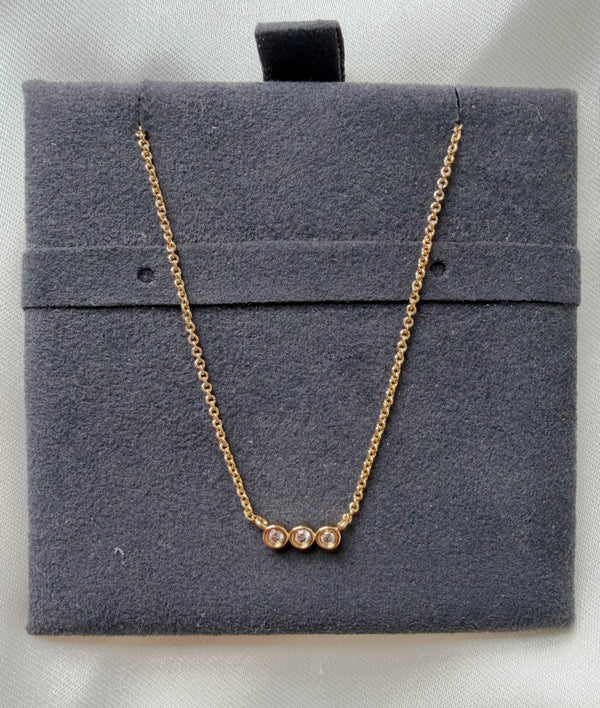 Three Stone Necklace alternate view
