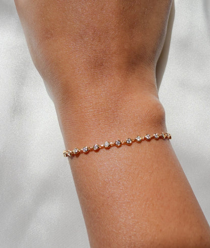 Diamond Bezel Set Link Bracelet