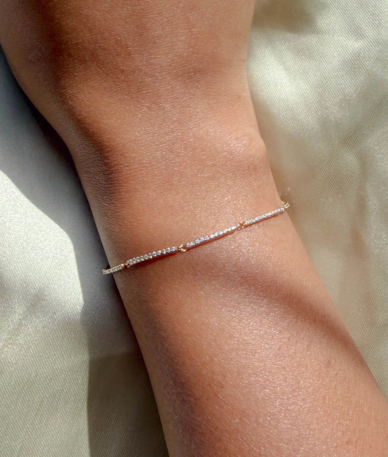 Diamond Pave Link Bracelet