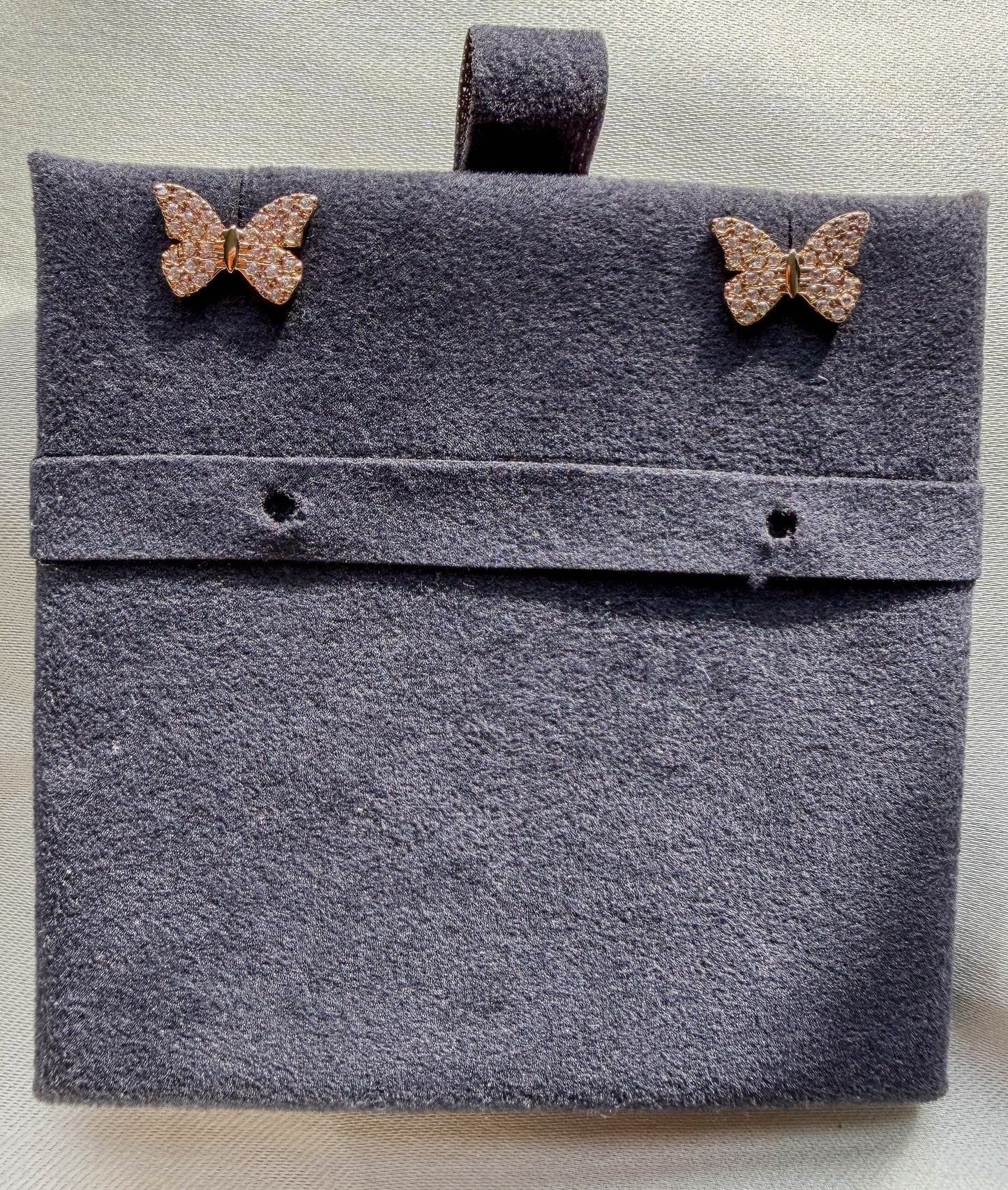 Diamond Pave Butterfly Stud Earring