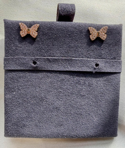 Diamond Pave Butterfly Stud Earring