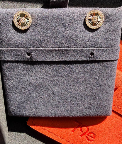 STERLING SILVER Fluted Halo Stud Earrings