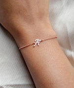 Initial with Solitaire Bracelet