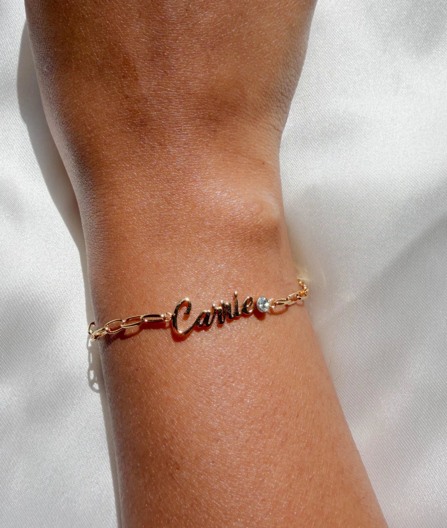 Custom Initial Paper Clip Bracelet