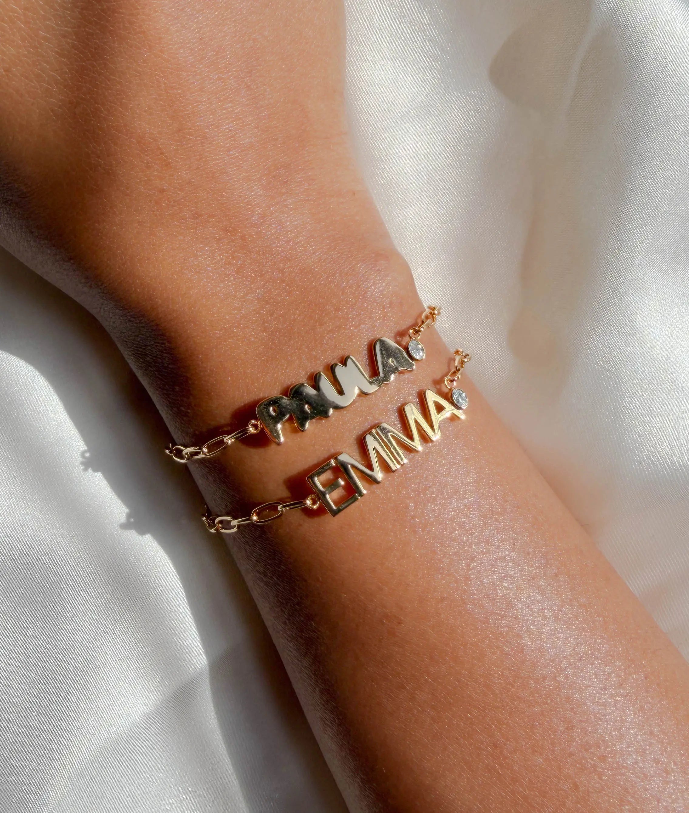 Custom Initial Paper Clip Bracelet