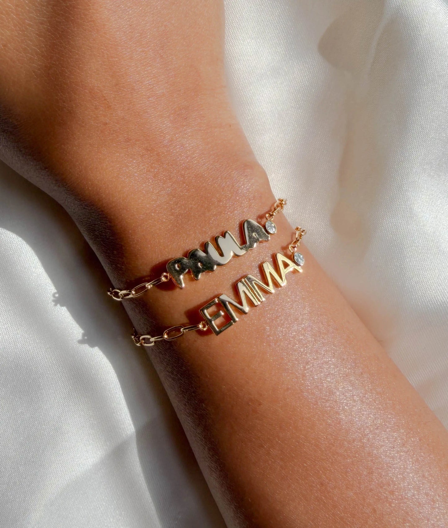 Custom Initial Paper Clip Bracelet