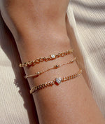 Diamond Solitaire Curb Link Bracelet