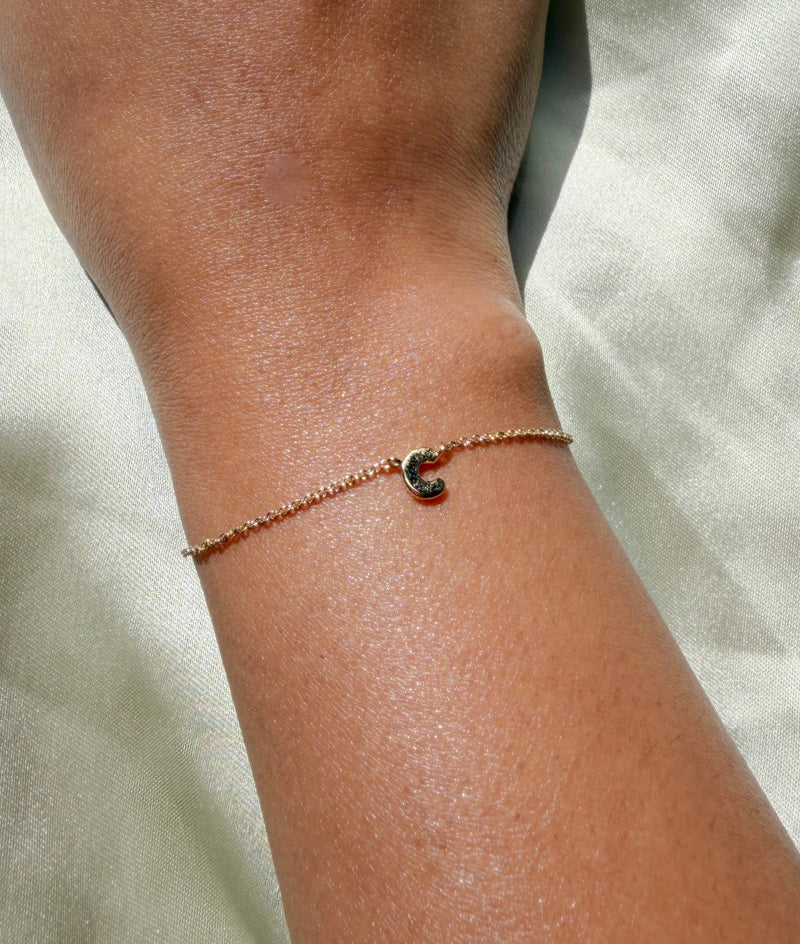 STERLING SILVER Custom Initial Bracelet