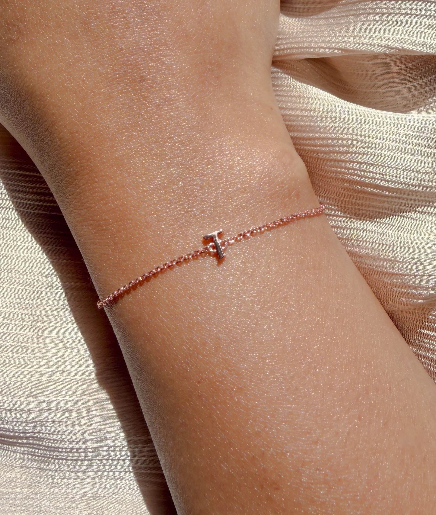 STERLING SILVER Custom Initial Bracelet