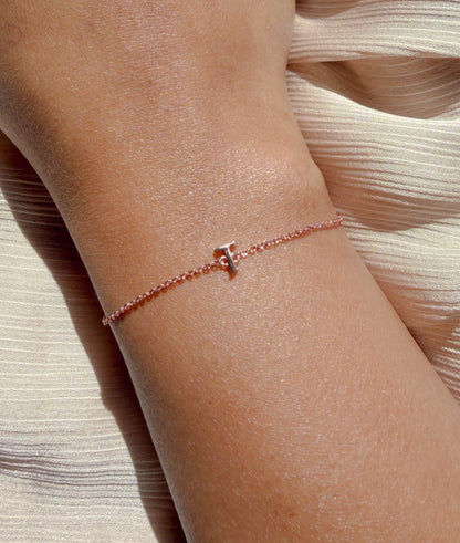 STERLING SILVER Custom Initial Bracelet