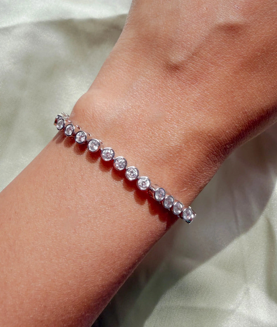 Bezel Diamond Tennis Bracelet