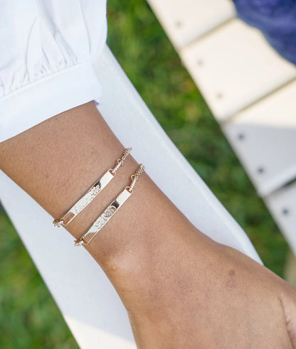    Personalize Bar Paper Clip Bracelet Bracelet 79e | Everyday 14K Gold Jewelry