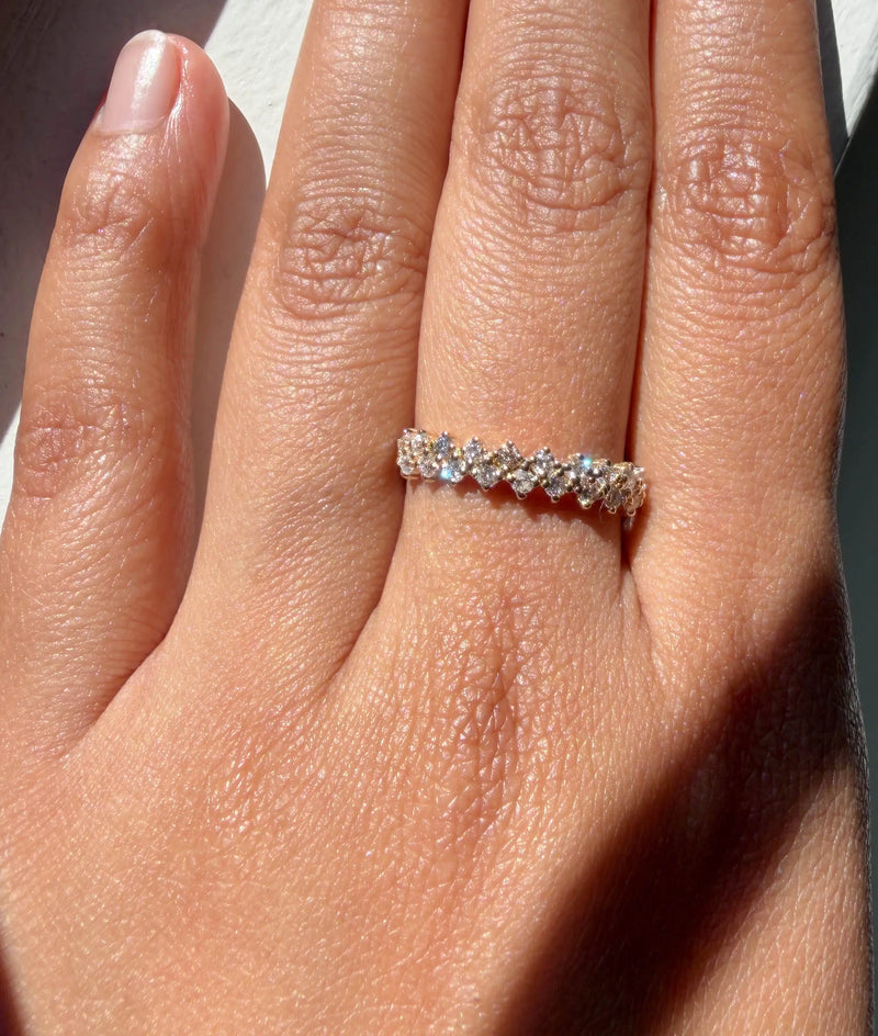 Zig Zag Diamond Band Ring