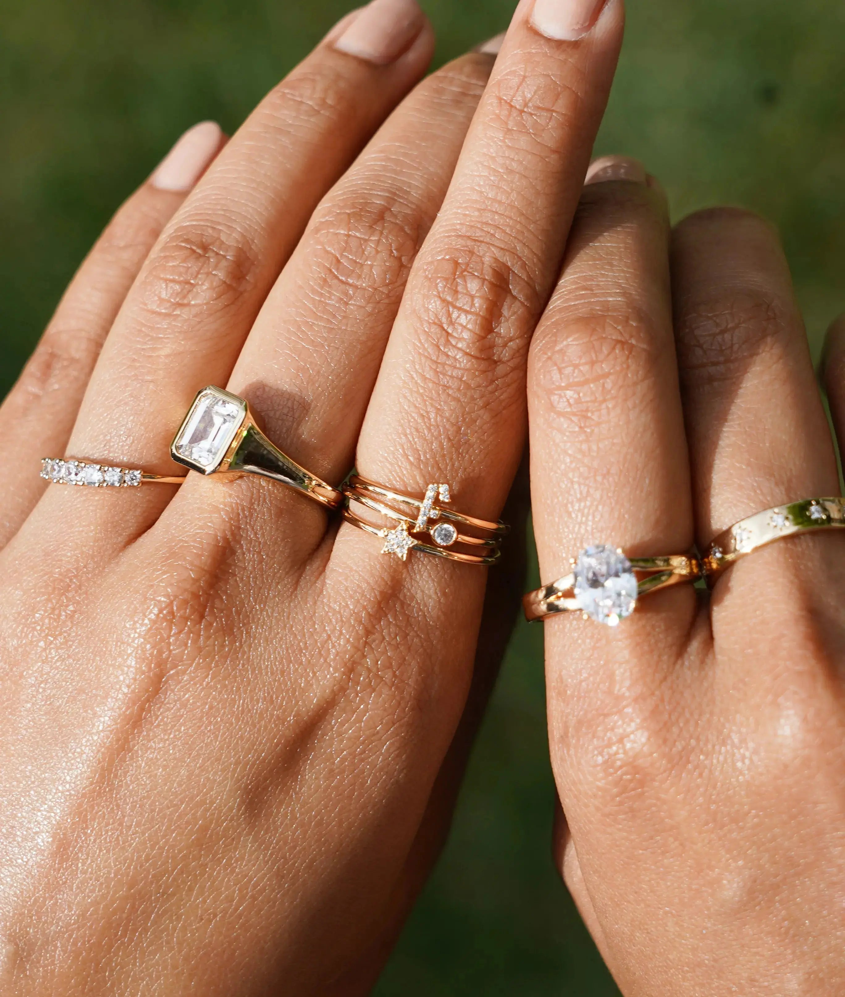 Diamond Solitaire Stackable Ring 79e