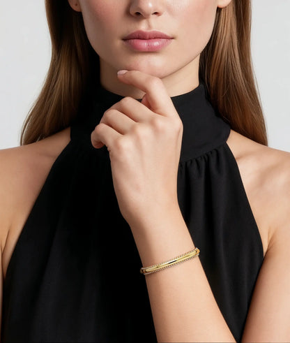    Diamond Studded Bangle Bangle 79e | Everyday 14K Gold Jewelry