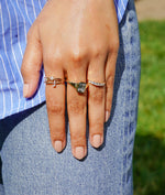 "14K Everyday Solid Gold Jewelry" Graduating Diamond Band Ring Ring
