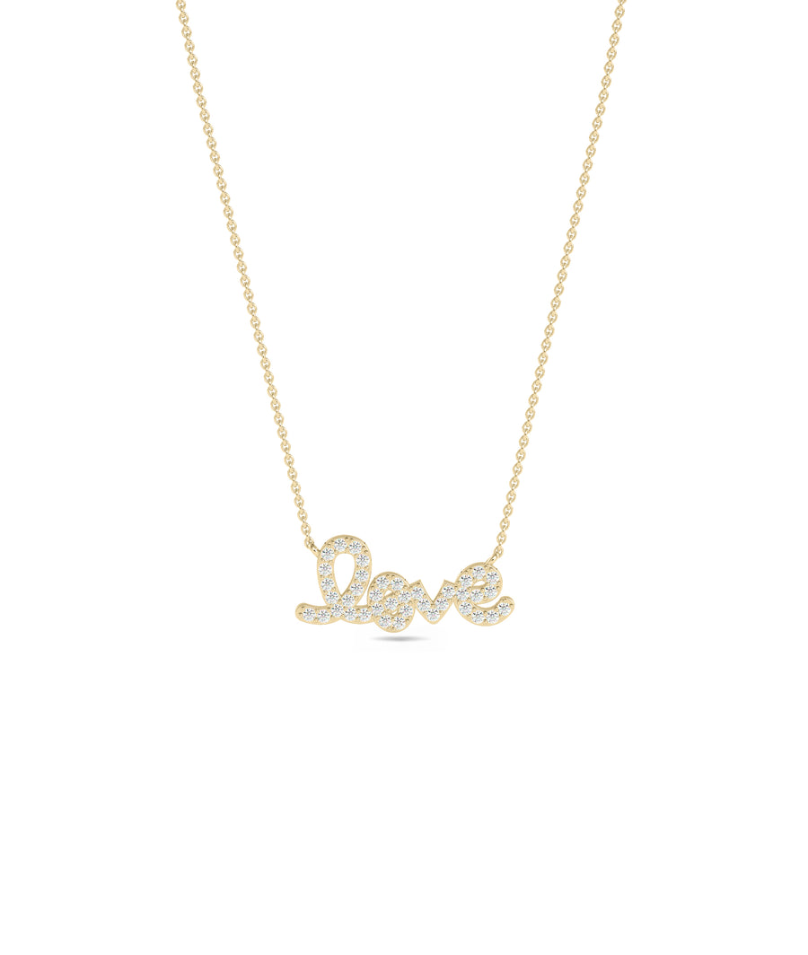 Pave Diamond Love Necklace media