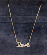 Pave Diamond Love Necklace media