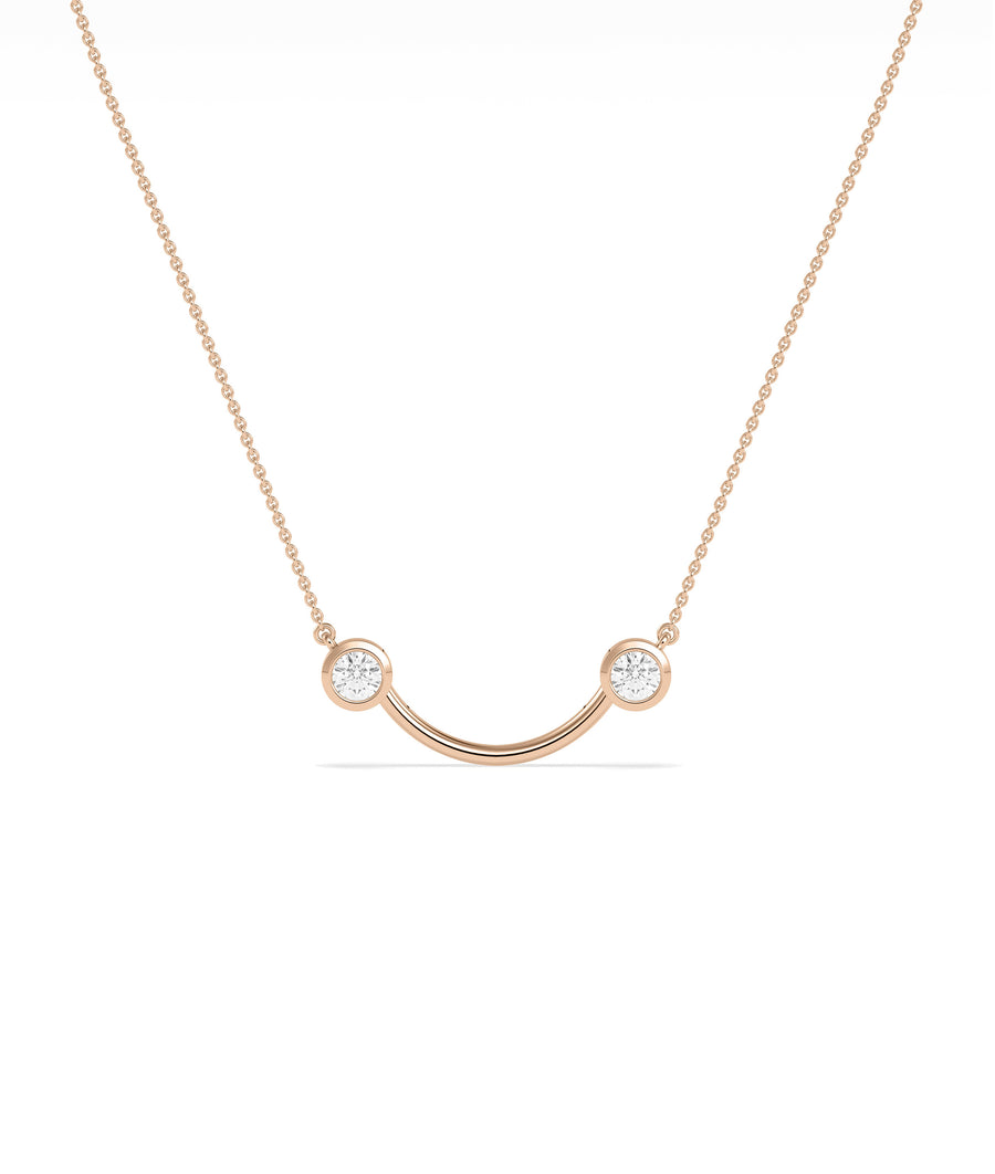 Two-Stone Smile Diamond Necklace media