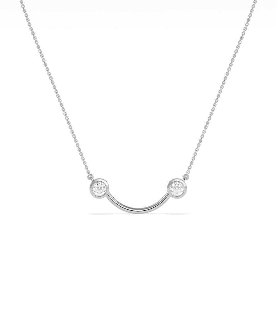 Two-Stone Smile Diamond Necklace media