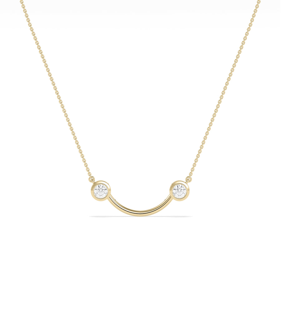 Two-Stone Smile Diamond Necklace media