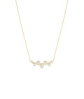 Bezel-Set Diamond Cluster Necklace