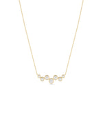 Bezel-Set Diamond Cluster Necklace media