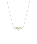Bezel-Set Diamond Cluster Necklace media