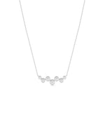 Bezel-Set Diamond Cluster Necklace media