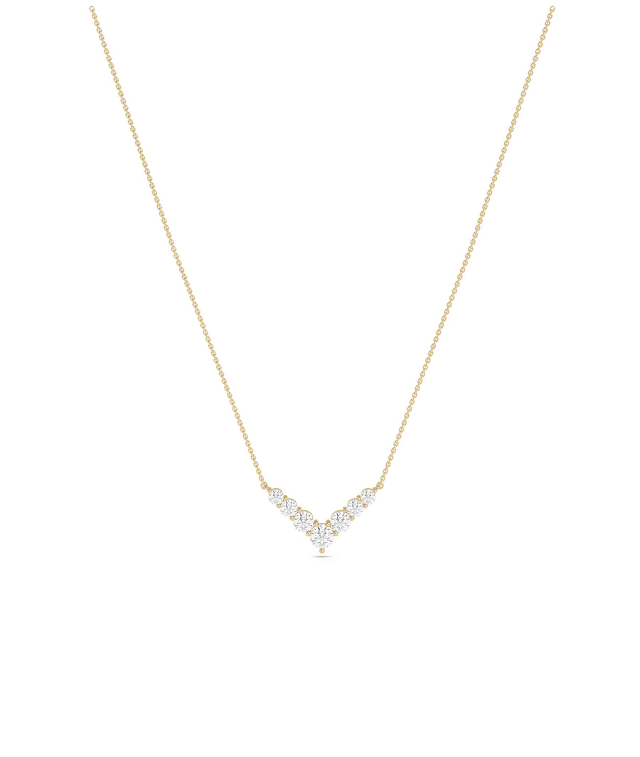 Diamond Chevron Necklace media
