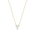Multi Shape 3 Stone Solitaire Necklace