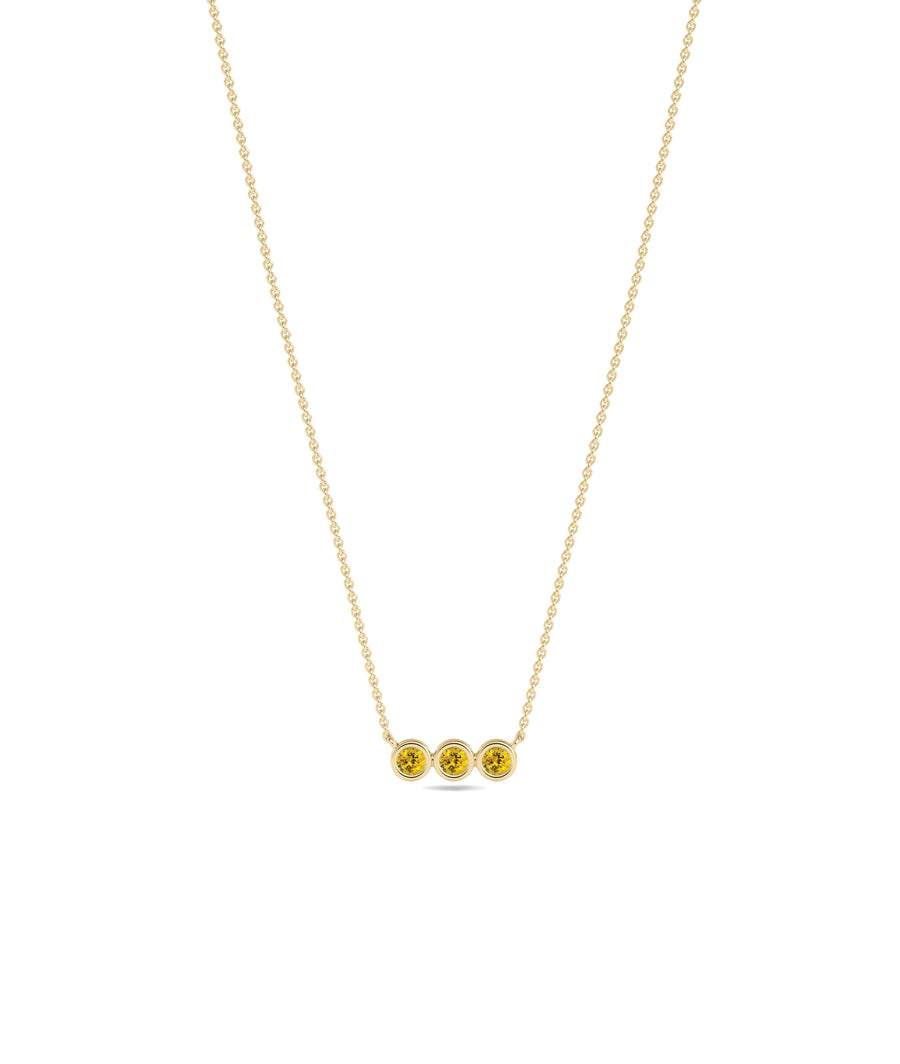 Three Stone Bar Necklace media