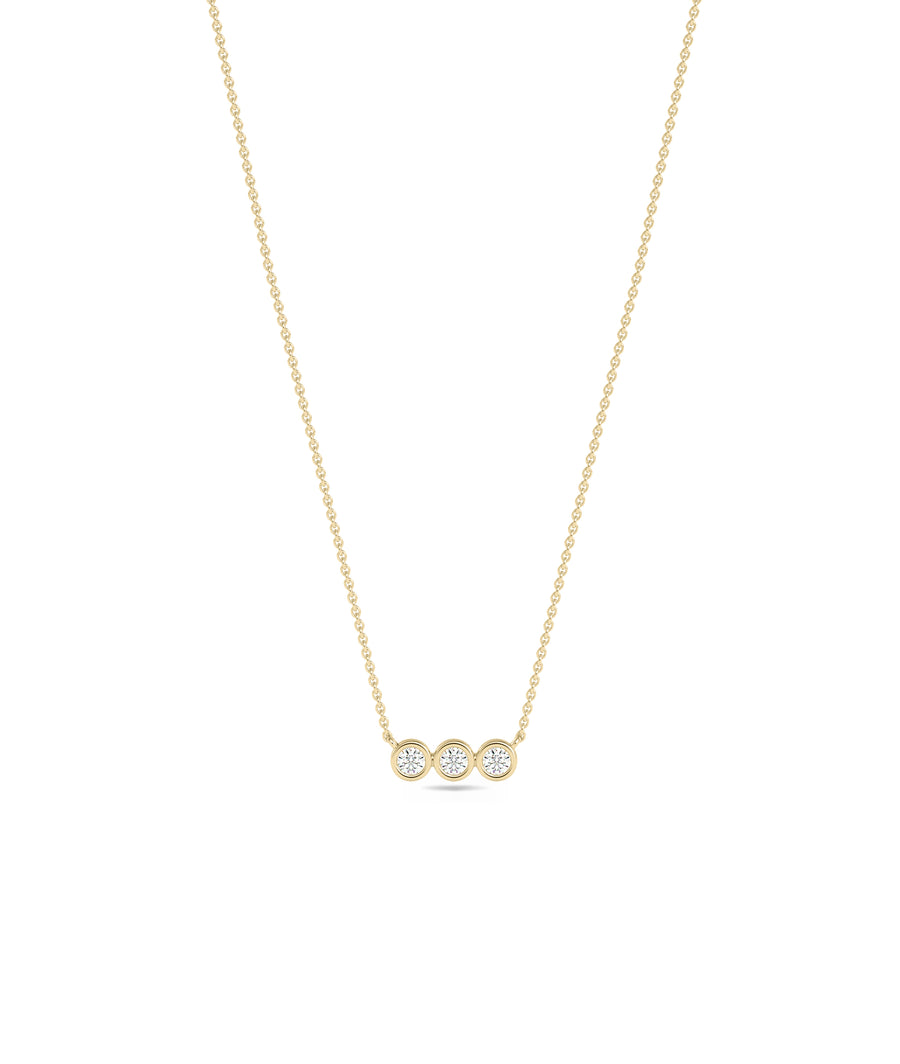 Three Stone Bar Necklace media