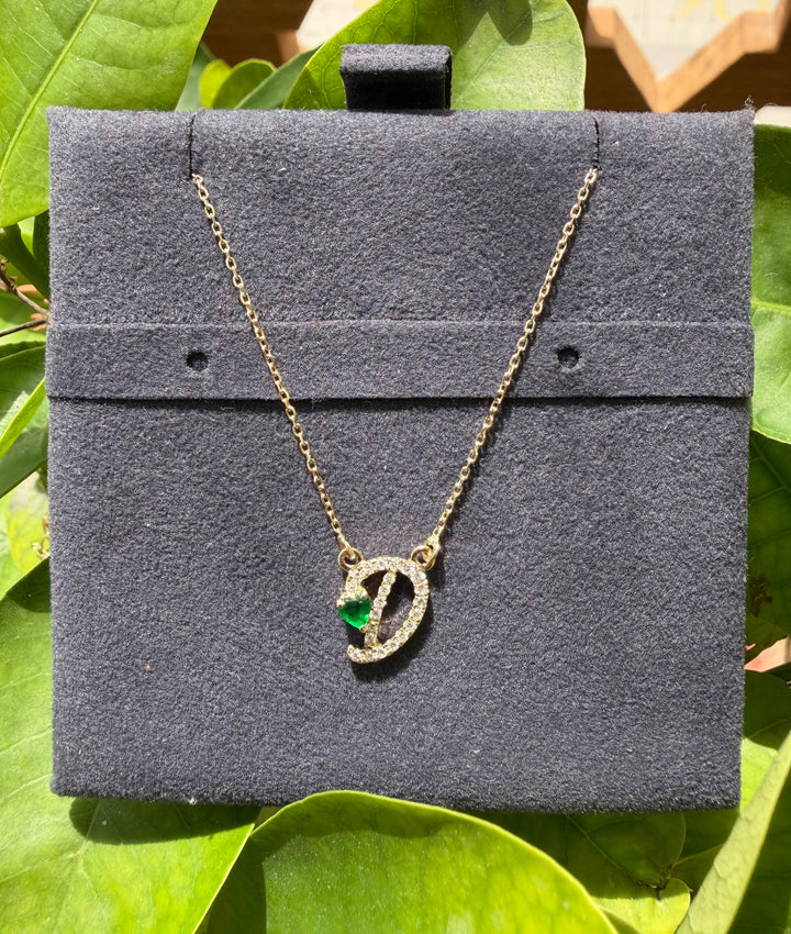 Diamond Initial with Solitaire Necklace media