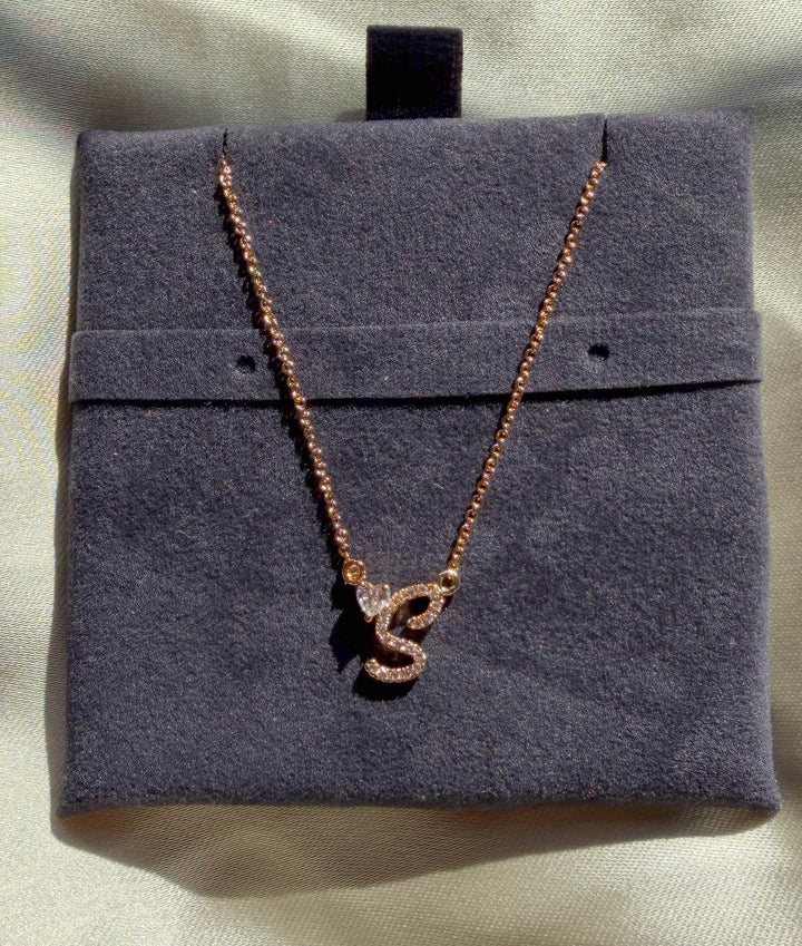 Diamond Initial with Solitaire Necklace media